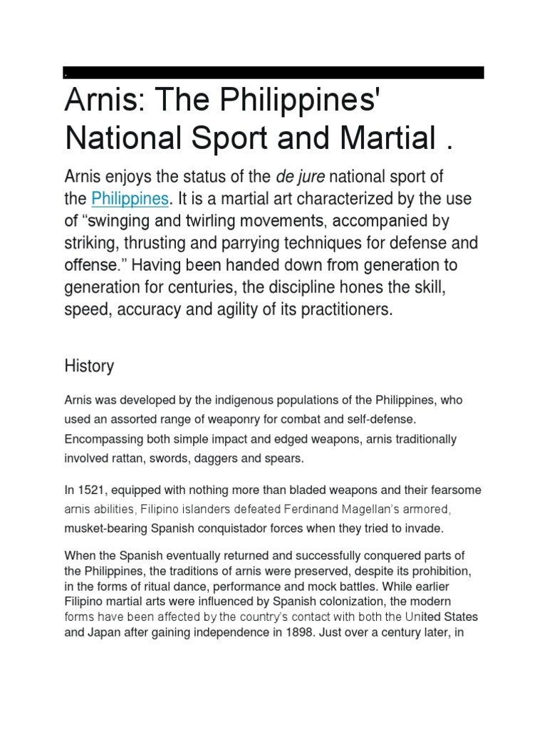 What is the Significance of National Sports And Martial Arts