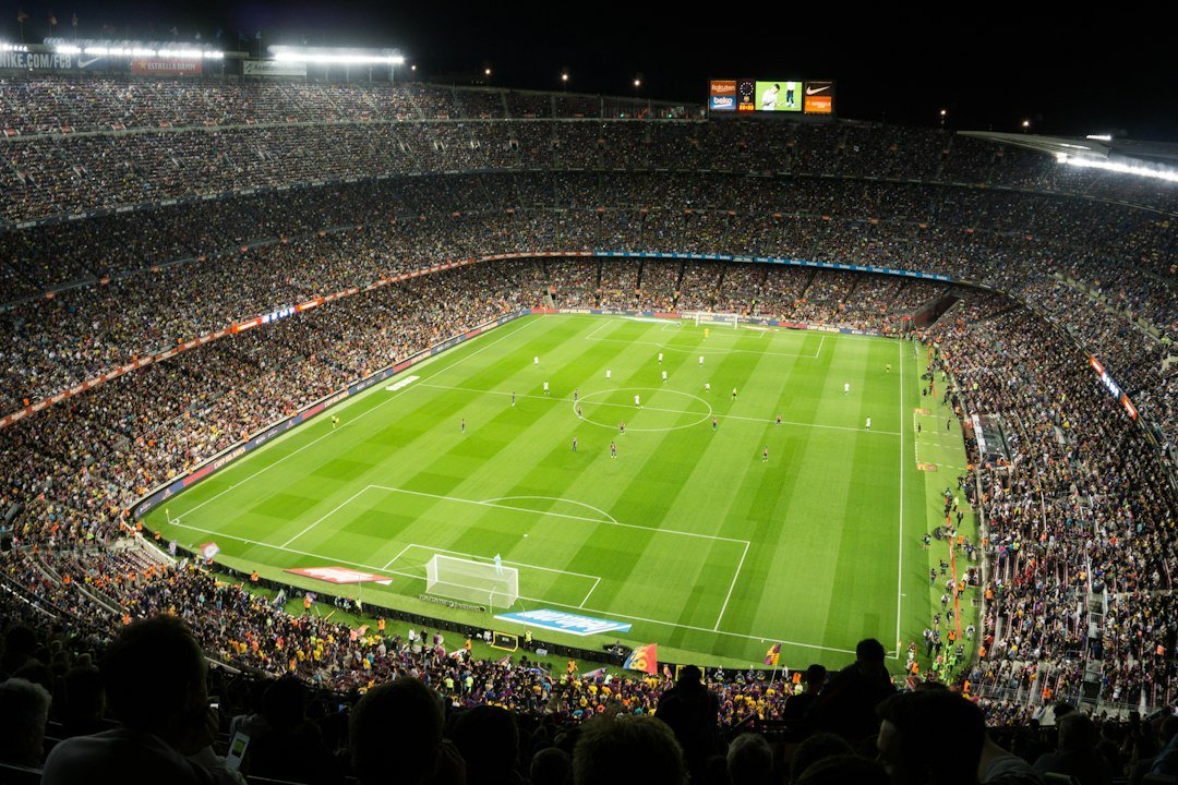 FC Barcelona vs Sevilla kick-off at Camp Nou in 2019, during Lionel Messi's Barcelona era