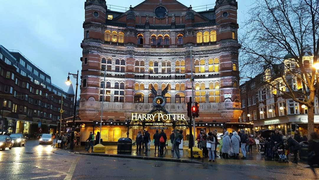 A London theatre lit up at dusk, the city that hosted the 2026 Ballon d'Or ceremony