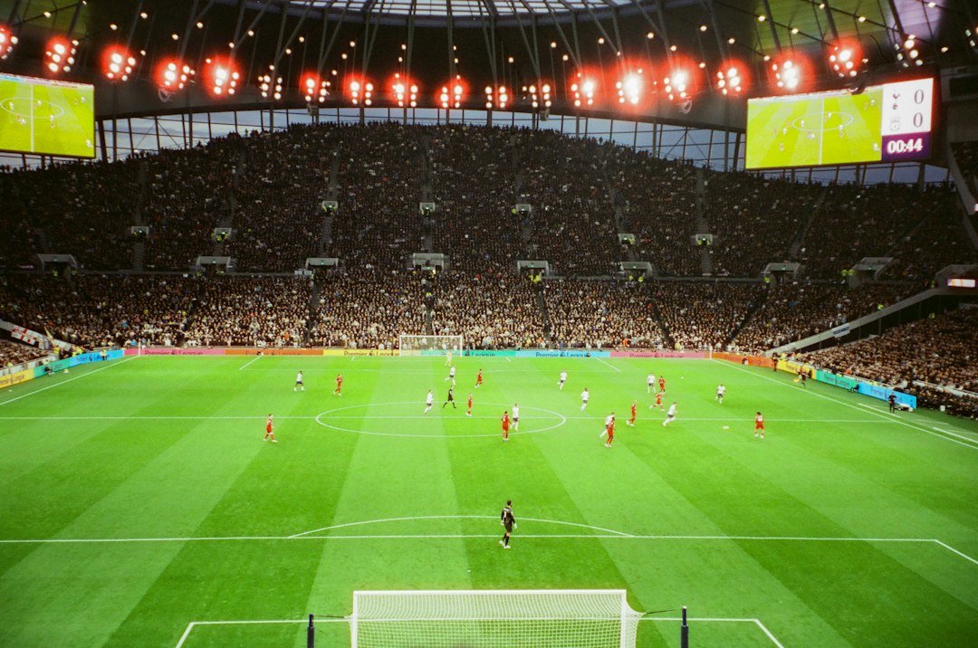 Packed football stadium crowd, the kind of atmosphere expected at the Etihad for Man City vs PSG